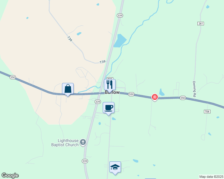 map of restaurants, bars, coffee shops, grocery stores, and more near 130 C804 in Vincent