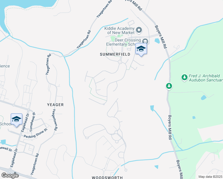 map of restaurants, bars, coffee shops, grocery stores, and more near 6056 Watson Court in New Market
