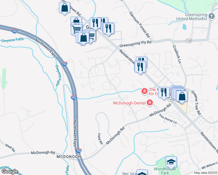 map of restaurants, bars, coffee shops, grocery stores, and more near 1 Hartley Circle in Garrison