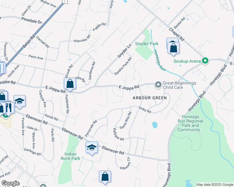 map of restaurants, bars, coffee shops, grocery stores, and more near 25 Glasshouse Garth in Nottingham