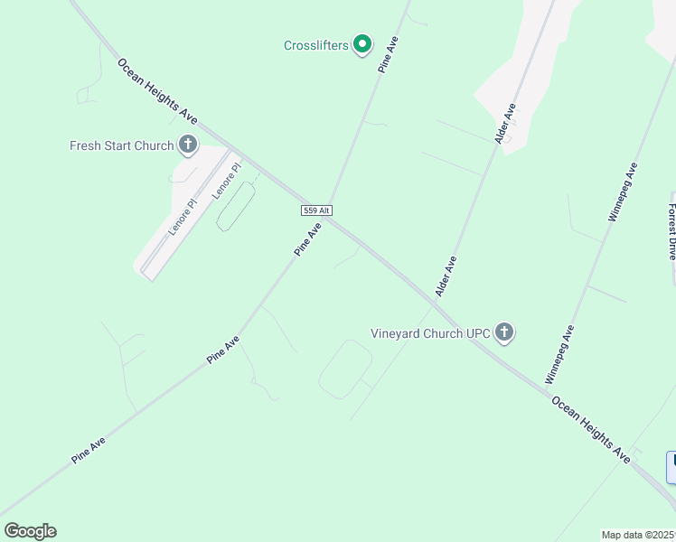 map of restaurants, bars, coffee shops, grocery stores, and more near 1097 Ocean Heights Avenue in Egg Harbor Township