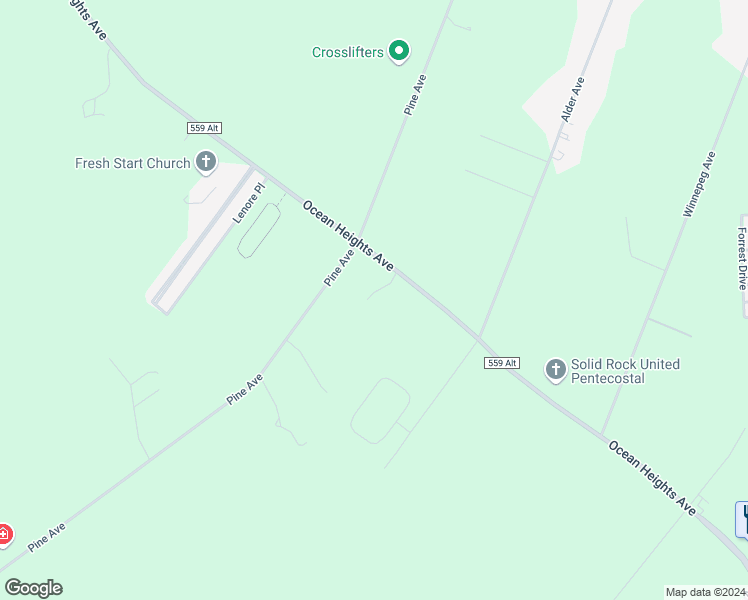 map of restaurants, bars, coffee shops, grocery stores, and more near 1097 Ocean Heights Avenue in Egg Harbor Township