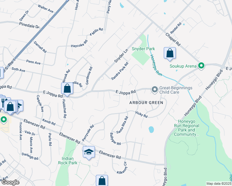 map of restaurants, bars, coffee shops, grocery stores, and more near 12 Greengable Garth in Nottingham