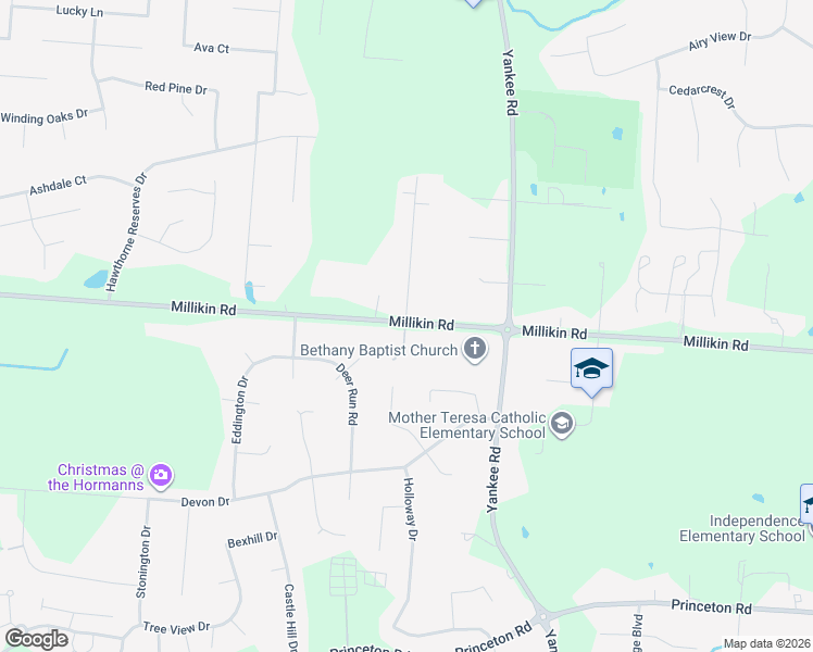 map of restaurants, bars, coffee shops, grocery stores, and more near 6906 Millikin Road in Butler County