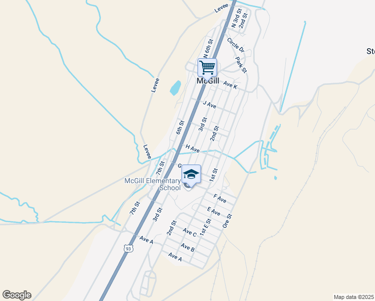 map of restaurants, bars, coffee shops, grocery stores, and more near 21 Avenue H in McGill