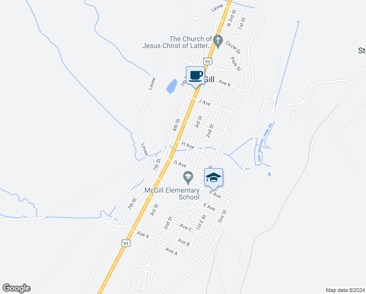 map of restaurants, bars, coffee shops, grocery stores, and more near 21 Avenue H in McGill