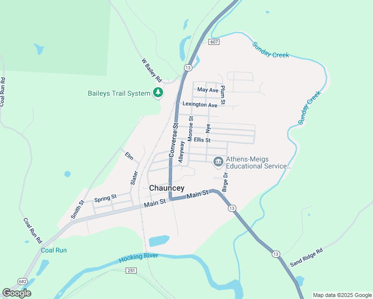 map of restaurants, bars, coffee shops, grocery stores, and more near 2 Jacobs Avenue in Chauncey