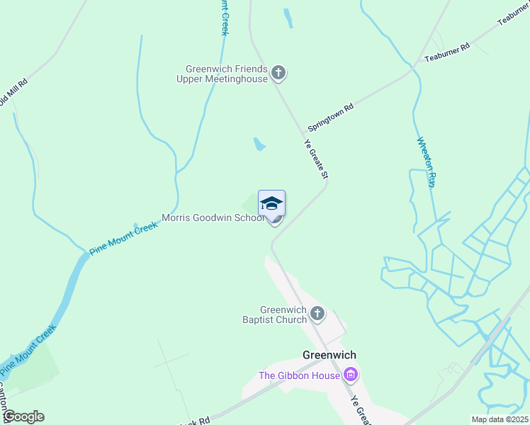 map of restaurants, bars, coffee shops, grocery stores, and more near 839 Ye Greate Street in Greenwich