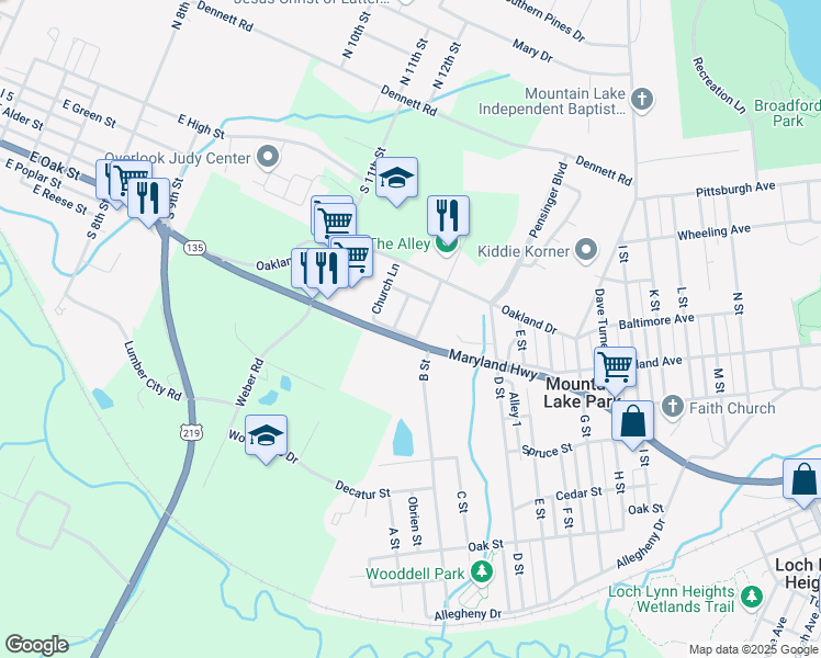 map of restaurants, bars, coffee shops, grocery stores, and more near 1236 State Street in Oakland