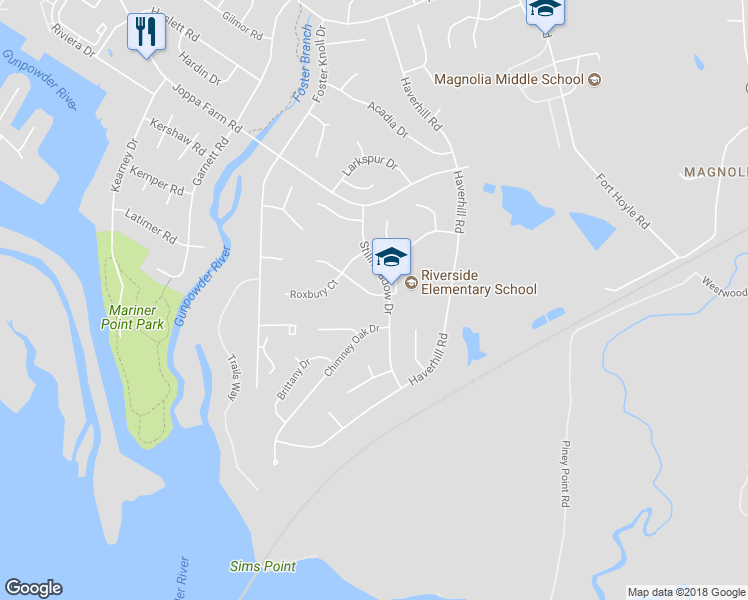 map of restaurants, bars, coffee shops, grocery stores, and more near 321 Blackburn Court in Harford County