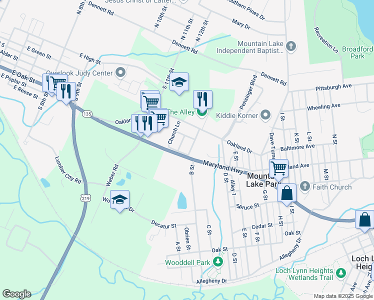 map of restaurants, bars, coffee shops, grocery stores, and more near 1236 State Street in Oakland