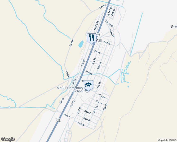 map of restaurants, bars, coffee shops, grocery stores, and more near 18 H Avenue in McGill