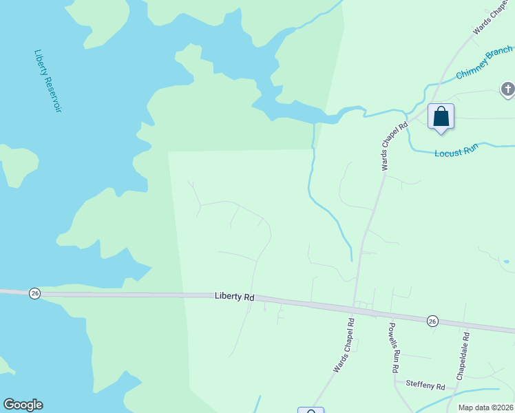 map of restaurants, bars, coffee shops, grocery stores, and more near 11 Liberty Ridge Court in Owings Mills