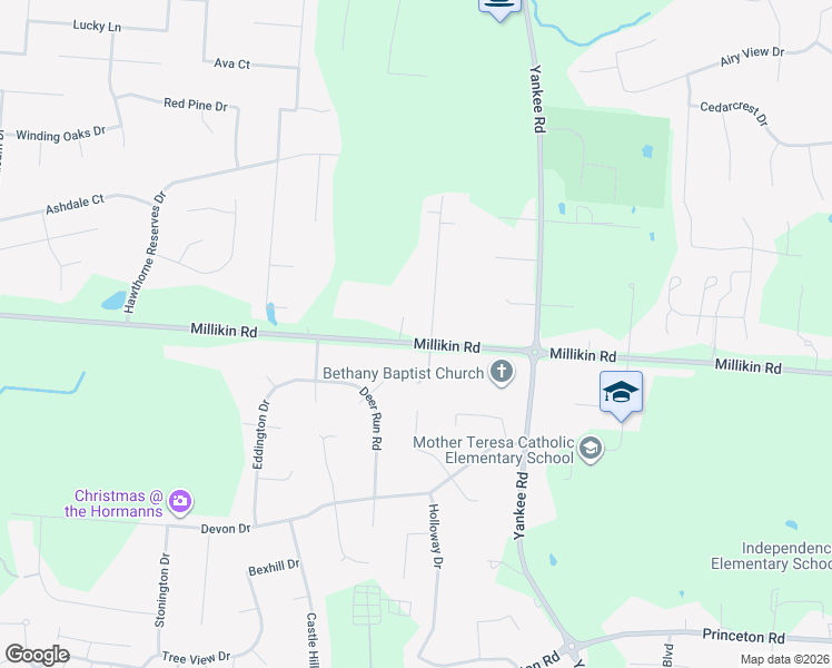 map of restaurants, bars, coffee shops, grocery stores, and more near 6906 Millikin Road in Butler County