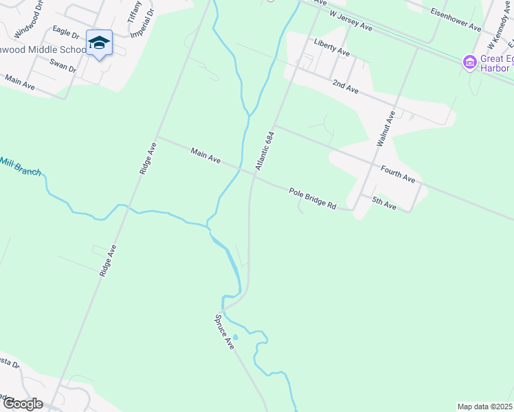 map of restaurants, bars, coffee shops, grocery stores, and more near 4058 Spruce Avenue in Egg Harbor Township