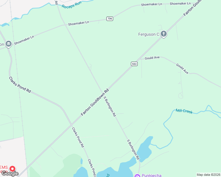 map of restaurants, bars, coffee shops, grocery stores, and more near 251 Fairton Gouldtown Road in Bridgeton