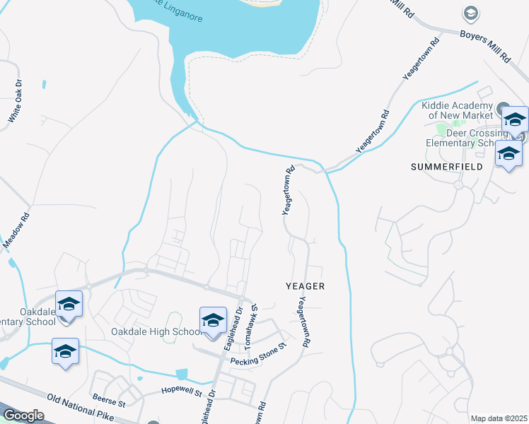 map of restaurants, bars, coffee shops, grocery stores, and more near 6117 Fallfish Court in New Market