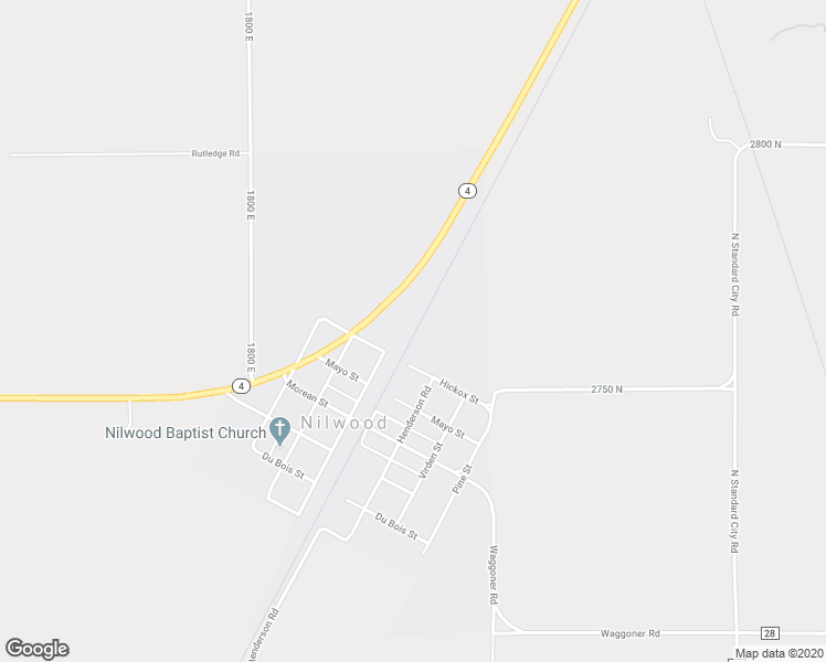 map of restaurants, bars, coffee shops, grocery stores, and more near in Nilwood
