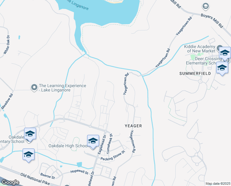 map of restaurants, bars, coffee shops, grocery stores, and more near 6117 Fallfish Court in New Market