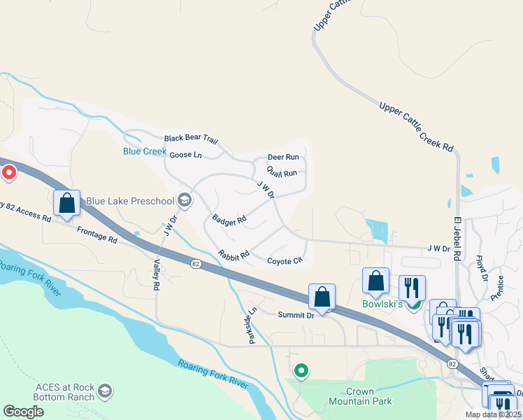 map of restaurants, bars, coffee shops, grocery stores, and more near 49 Badger Road in Carbondale