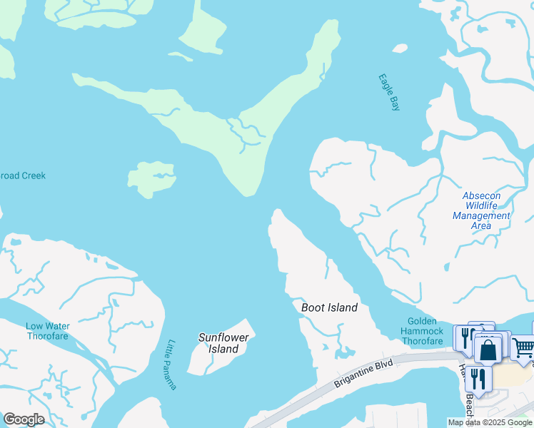 map of restaurants, bars, coffee shops, grocery stores, and more near in Egg Harbor Township