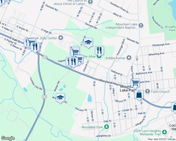 map of restaurants, bars, coffee shops, grocery stores, and more near 1236 State Street in Oakland