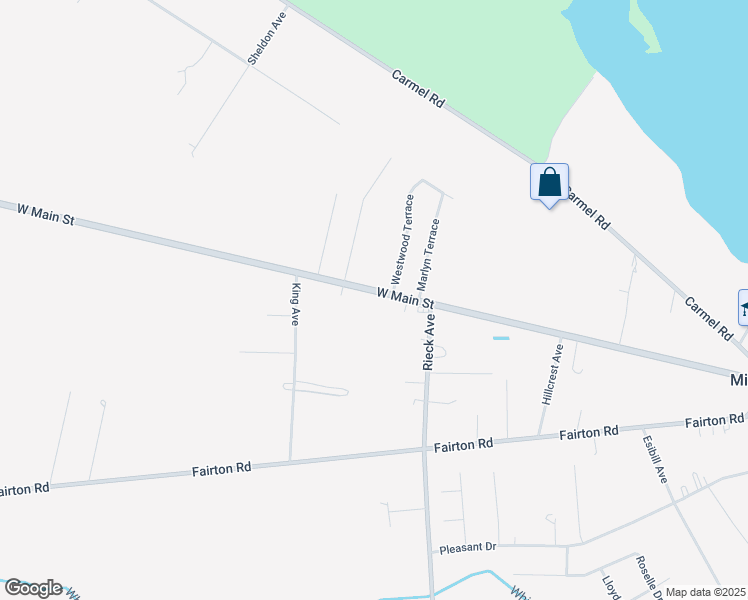 map of restaurants, bars, coffee shops, grocery stores, and more near 1627 West Main Street in Millville