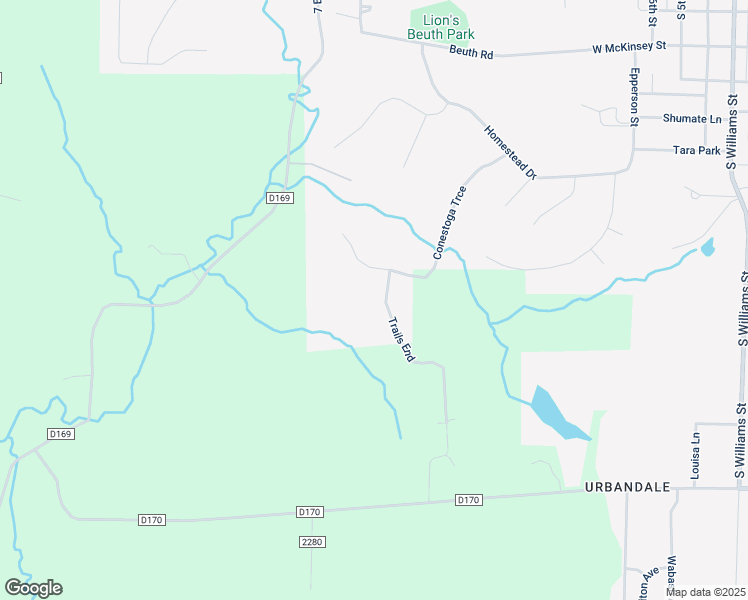 map of restaurants, bars, coffee shops, grocery stores, and more near 1425 Trails End in Moberly