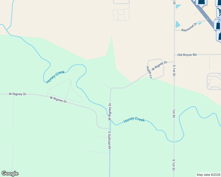 map of restaurants, bars, coffee shops, grocery stores, and more near 625 West Rigney Drive in Terre Haute