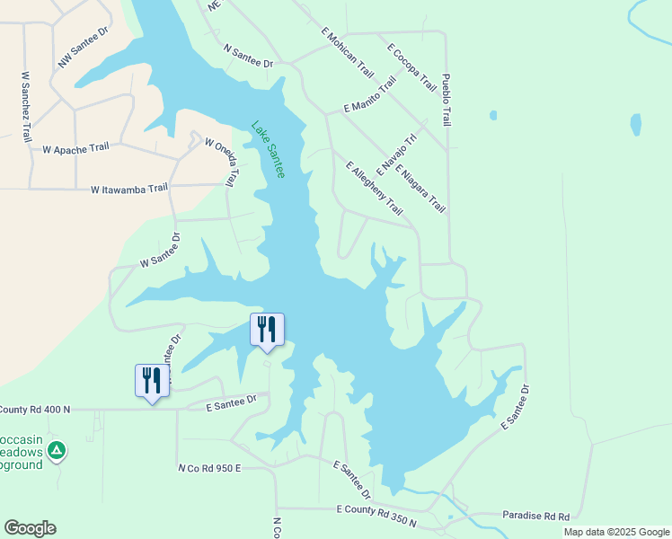 map of restaurants, bars, coffee shops, grocery stores, and more near 910 Southeast Mohawk Trail in Greensburg