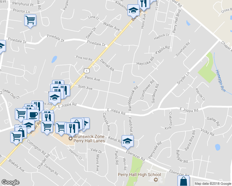 map of restaurants, bars, coffee shops, grocery stores, and more near 4306 Soth Avenue in Nottingham