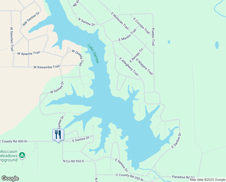 map of restaurants, bars, coffee shops, grocery stores, and more near 910 Southeast Mohawk Trail in Greensburg