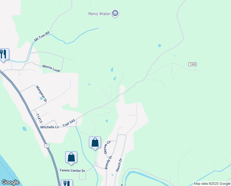 map of restaurants, bars, coffee shops, grocery stores, and more near 649 Mitchell's Ln in Marietta