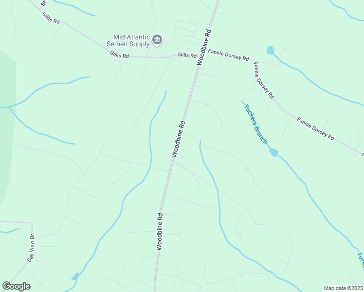map of restaurants, bars, coffee shops, grocery stores, and more near 6235 Woodbine Road in Woodbine