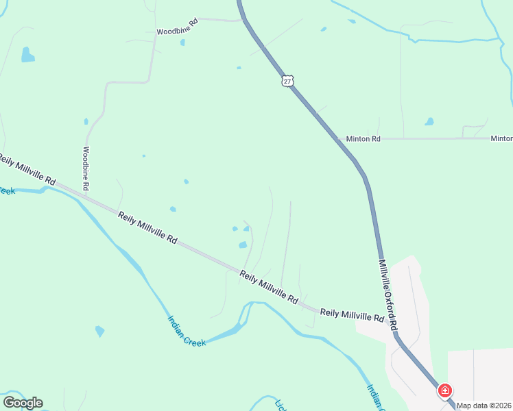 map of restaurants, bars, coffee shops, grocery stores, and more near 3354 Reily Millville Road in Hamilton