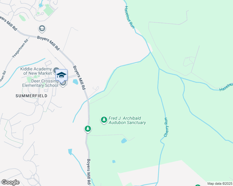 map of restaurants, bars, coffee shops, grocery stores, and more near 6045 Boyers Mill Rd in New Market