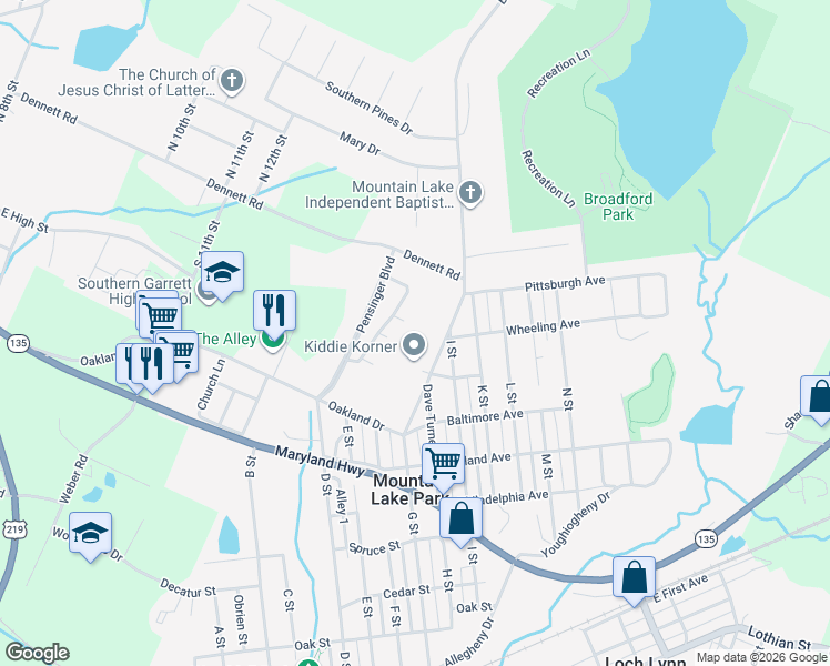 map of restaurants, bars, coffee shops, grocery stores, and more near 716 Deer Park Avenue in Oakland