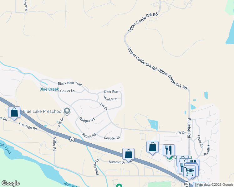 map of restaurants, bars, coffee shops, grocery stores, and more near 227 Deer Run in Carbondale