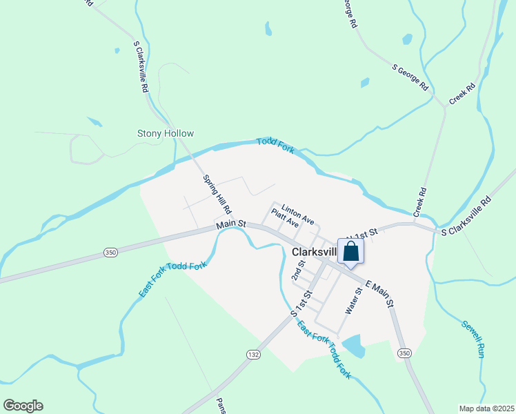 map of restaurants, bars, coffee shops, grocery stores, and more near in Clarksville