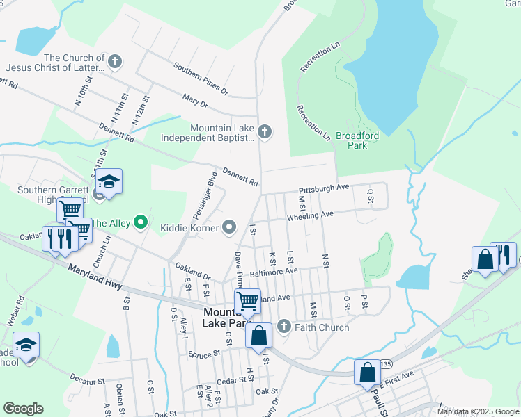 map of restaurants, bars, coffee shops, grocery stores, and more near 815 Deer Park Avenue in Oakland