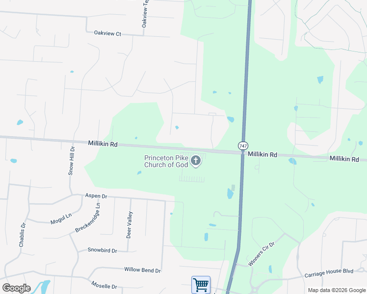 map of restaurants, bars, coffee shops, grocery stores, and more near 4789 Millikin Road in Butler County