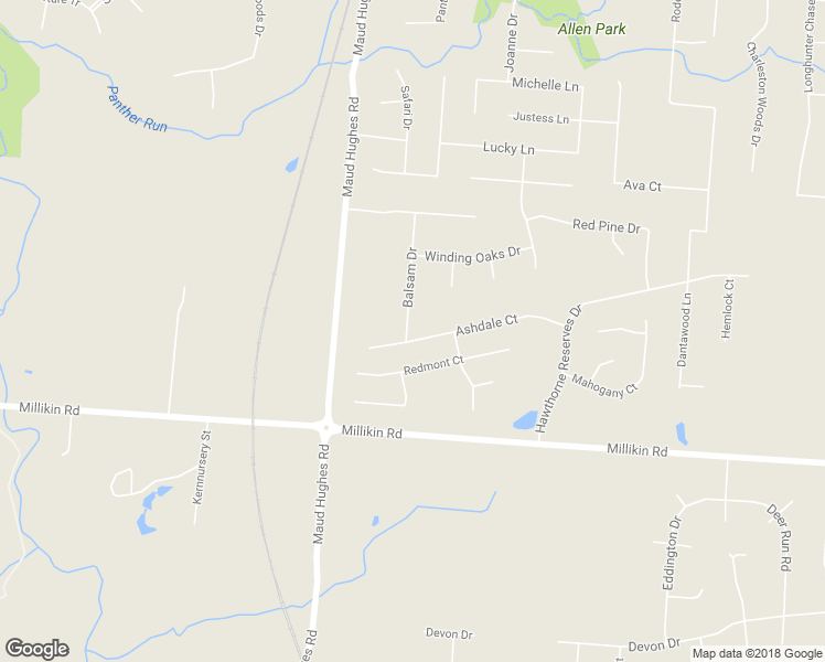 map of restaurants, bars, coffee shops, grocery stores, and more near 5854 Balsam Drive in Butler