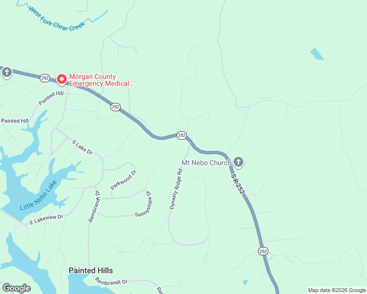 map of restaurants, bars, coffee shops, grocery stores, and more near 4560 Indiana 252 in Martinsville