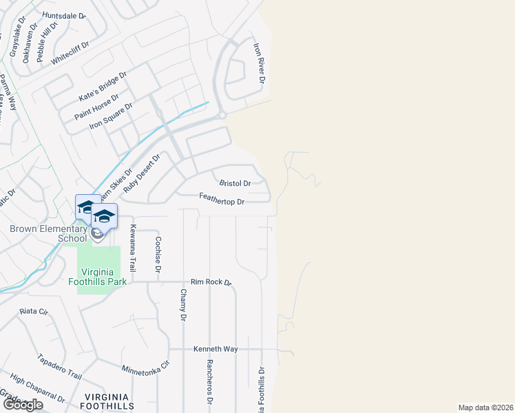 map of restaurants, bars, coffee shops, grocery stores, and more near 3051 Feathertop Drive in Reno