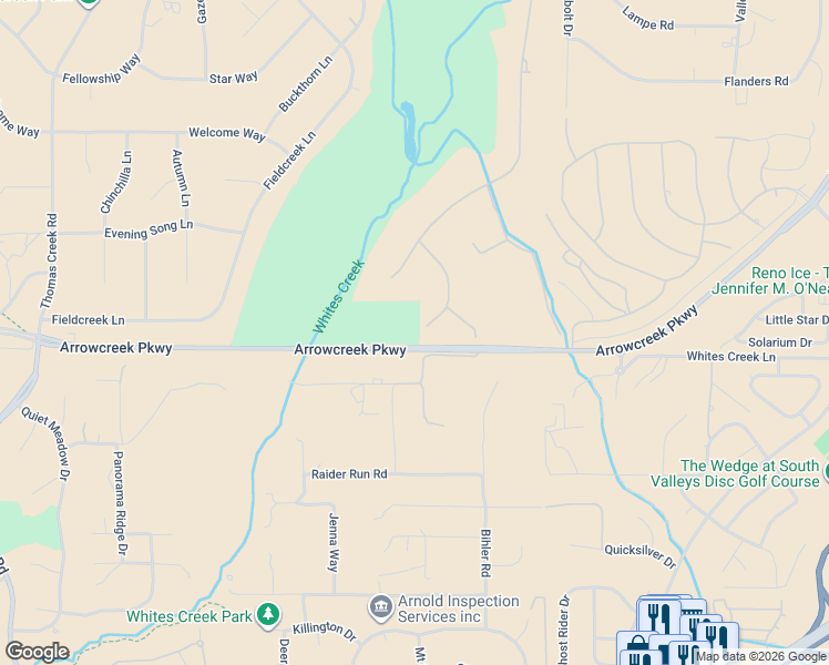 map of restaurants, bars, coffee shops, grocery stores, and more near 1200 Springer Ct in Reno