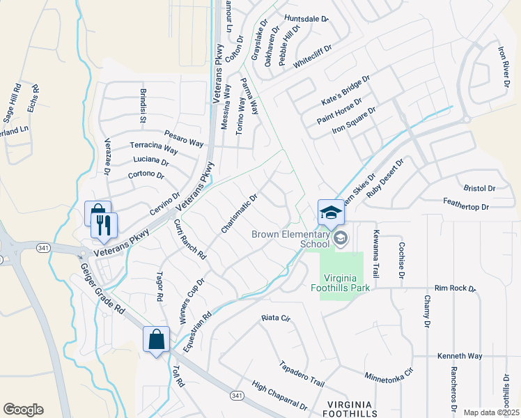 map of restaurants, bars, coffee shops, grocery stores, and more near 535 Little Sorrel Court in Reno