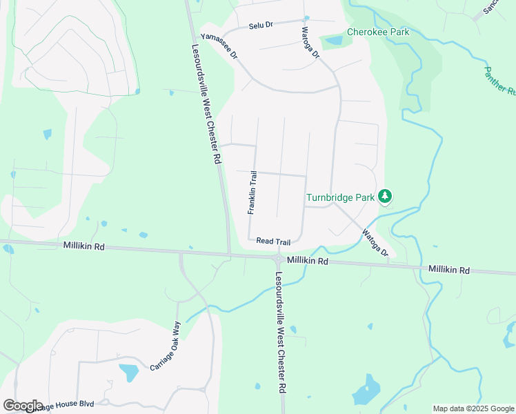 map of restaurants, bars, coffee shops, grocery stores, and more near 5912 Franklin Trail in Butler County