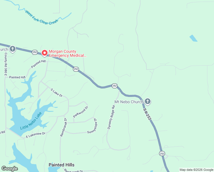 map of restaurants, bars, coffee shops, grocery stores, and more near 4560 Indiana 252 in Martinsville