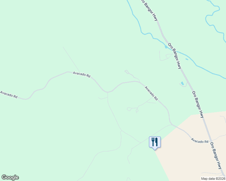 map of restaurants, bars, coffee shops, grocery stores, and more near Avacado Road in Bangor