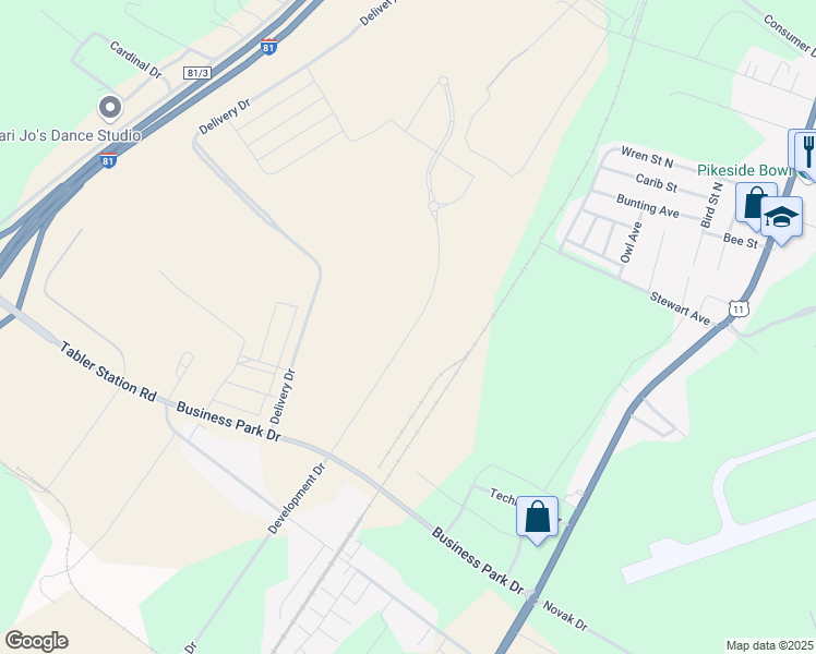 map of restaurants, bars, coffee shops, grocery stores, and more near 396 Development Drive in Inwood